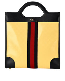 GG Medium Ophidia Tote, Coated Canvas/ Leather, Yellow, 547763, DB, 3*